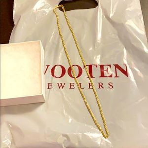 20in 10k Solid Gold Diamond Cut Rope Chain